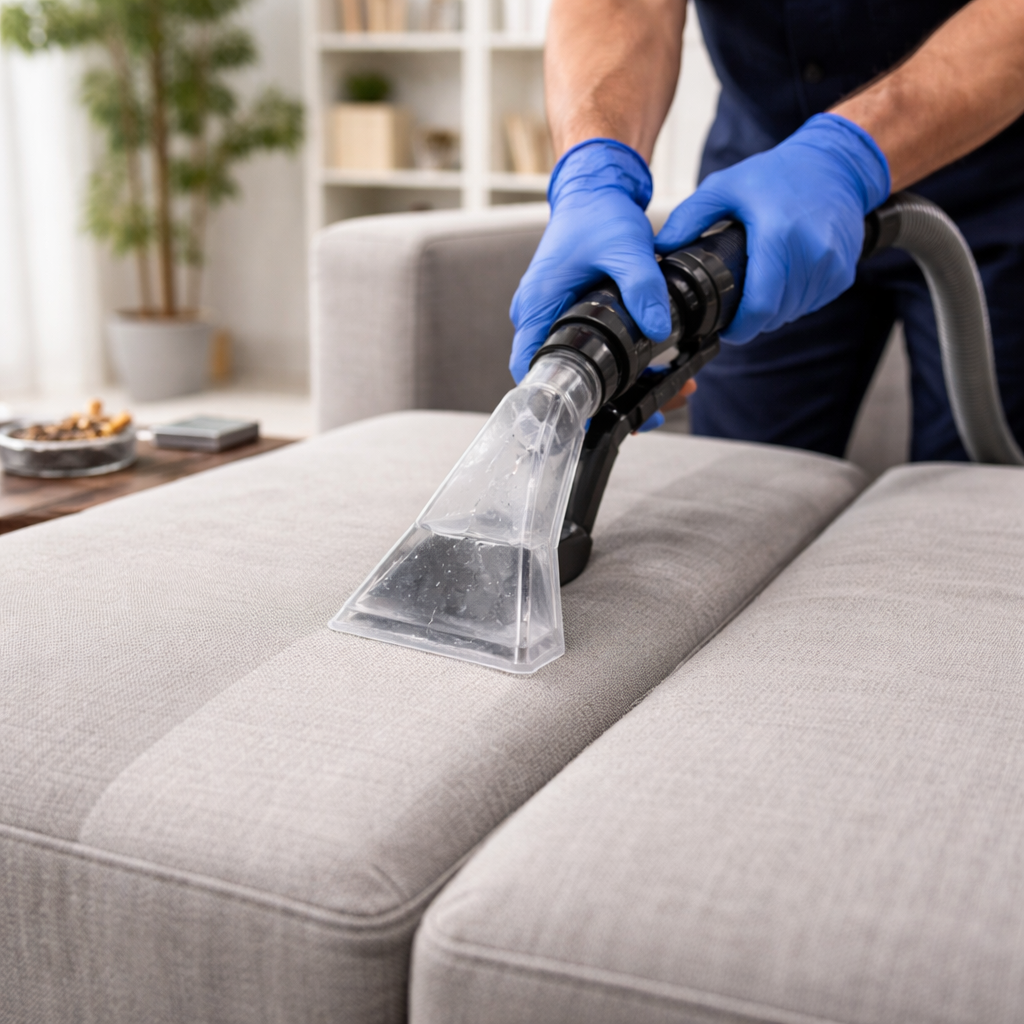 limpieza de sofá para eliminar olor a tabaco en Barcelona